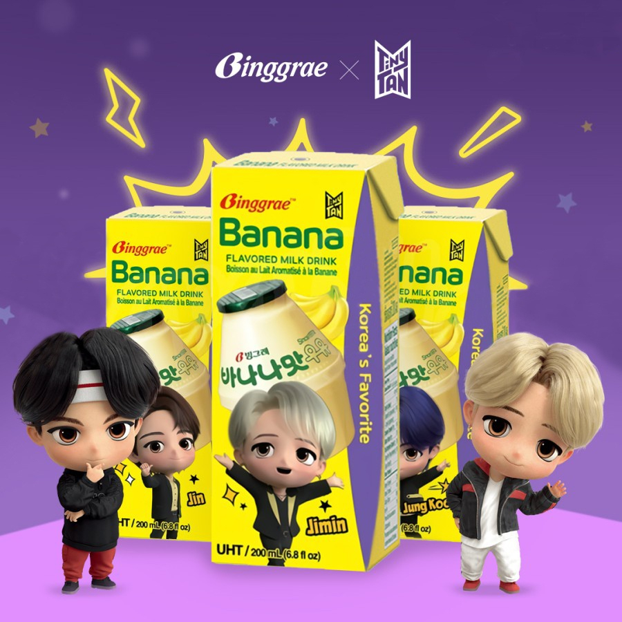 TinyTan BTS Banana Flavored Milk Drink