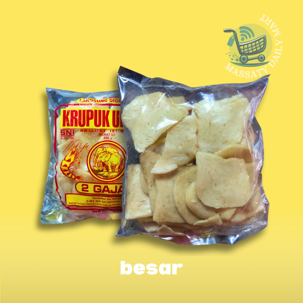 2 Gajah Krupuk Udang 250 g 2