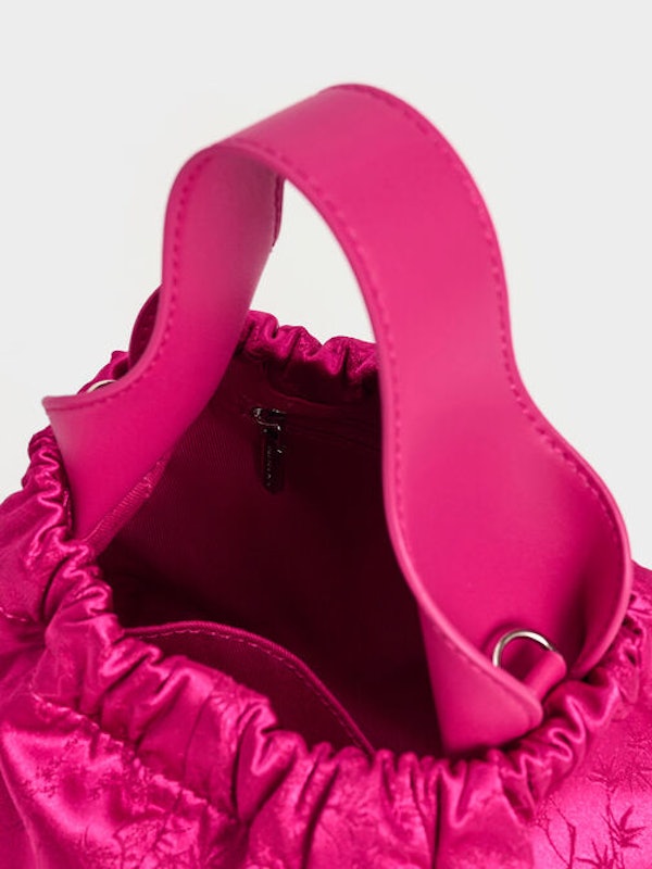Ally Ruched Slouchy Chain-Handle Bag 4