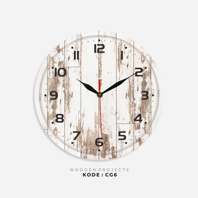 Wooden Projects Jam Dinding Kayu Vintage CG