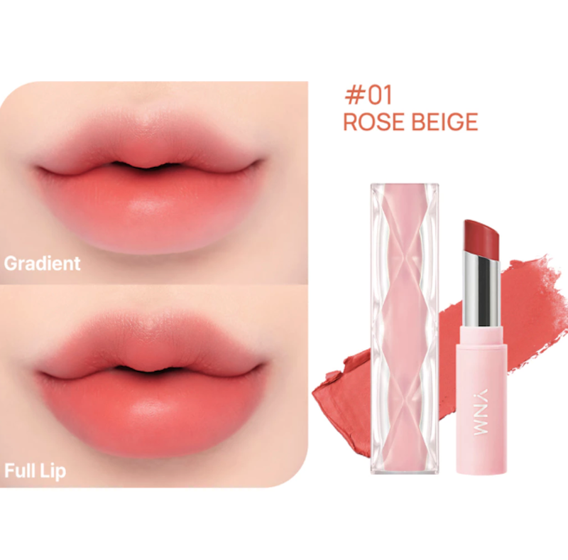 YNM Cream Matte Lipstick 01 Rose Beige 3