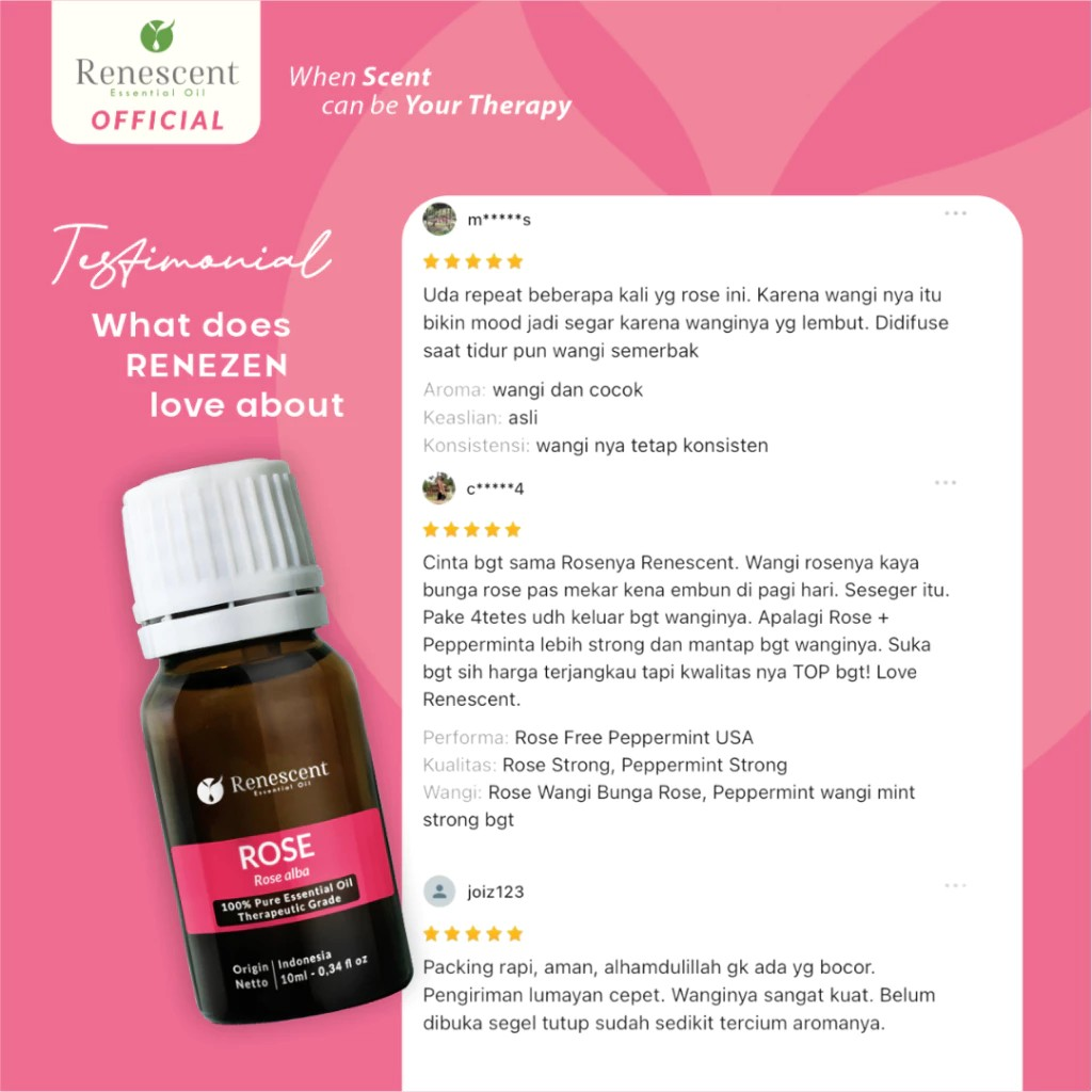  Renescent Rose Pure Essential Oil 