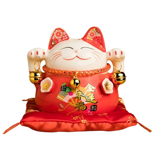 Celengan Kucing Hoki / Maneki Neko Pajangan Kucing Keramik