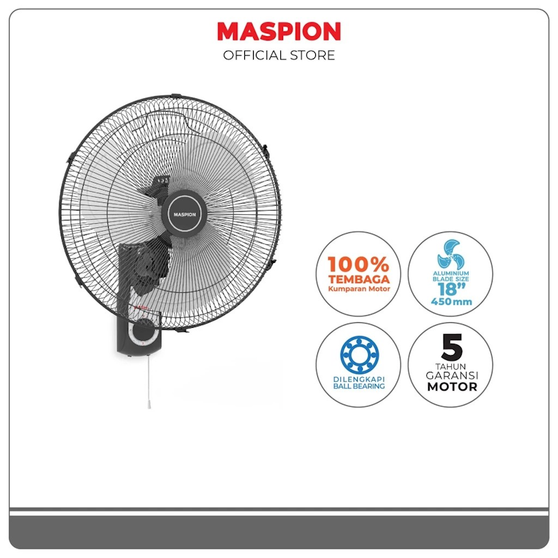 Power Wall Fan Kipas Angin Dinding 18 Inch 2