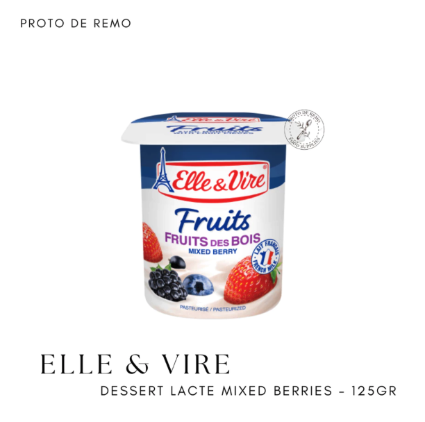 Elle & Vire Yoghurt Dessert Lacte Fruits Mixed Berries 125gr 2