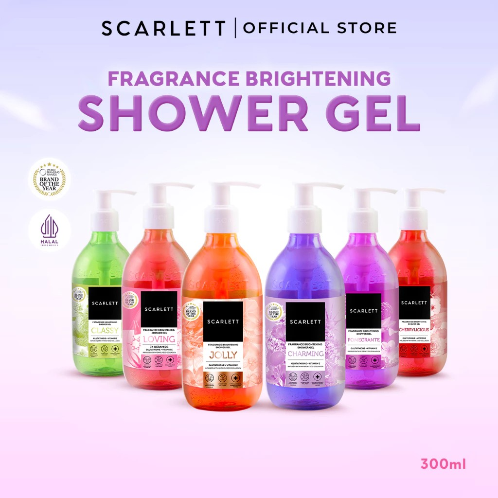 Opto Lingkar Sejahtera Scarlett Whitening Fragrance Brightening Shower Gel Jolly