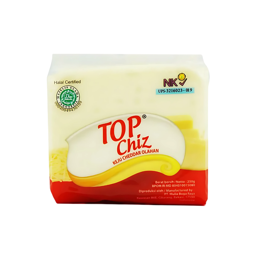 Top Chiz Keju Cheddar Olahan 250 g