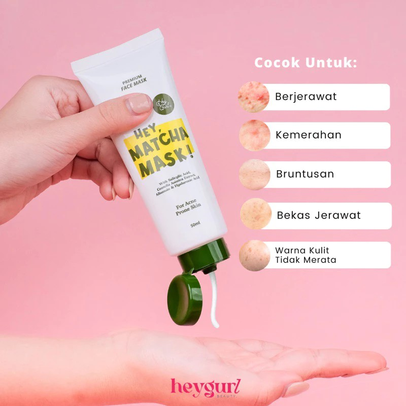 Unicare Beauty Kosmetindo HeyGurl Hey Matcha Mask
