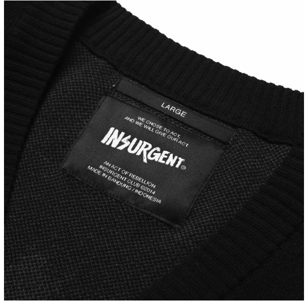 Insurgent Club Cardigan Splatter Black 3
