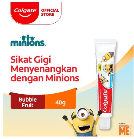 Colgate-Palmolive Indonesia Colgate Anticavity Toothpaste for Kids Minion Bubble Fruit