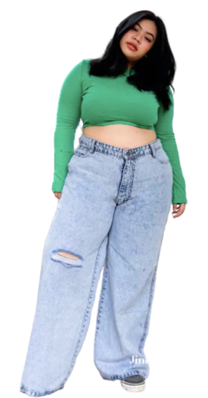 Jumbo Highwaist Loose Ripped Jeans 1