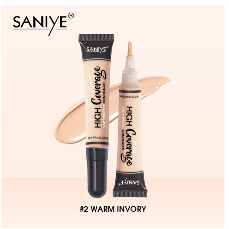 SANIYE High Coverage Liquid Concealer Warm Ivory 2