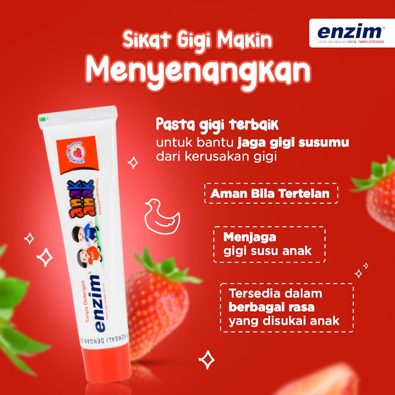 Enzim Anak Anak Strawberry Flavour 3
