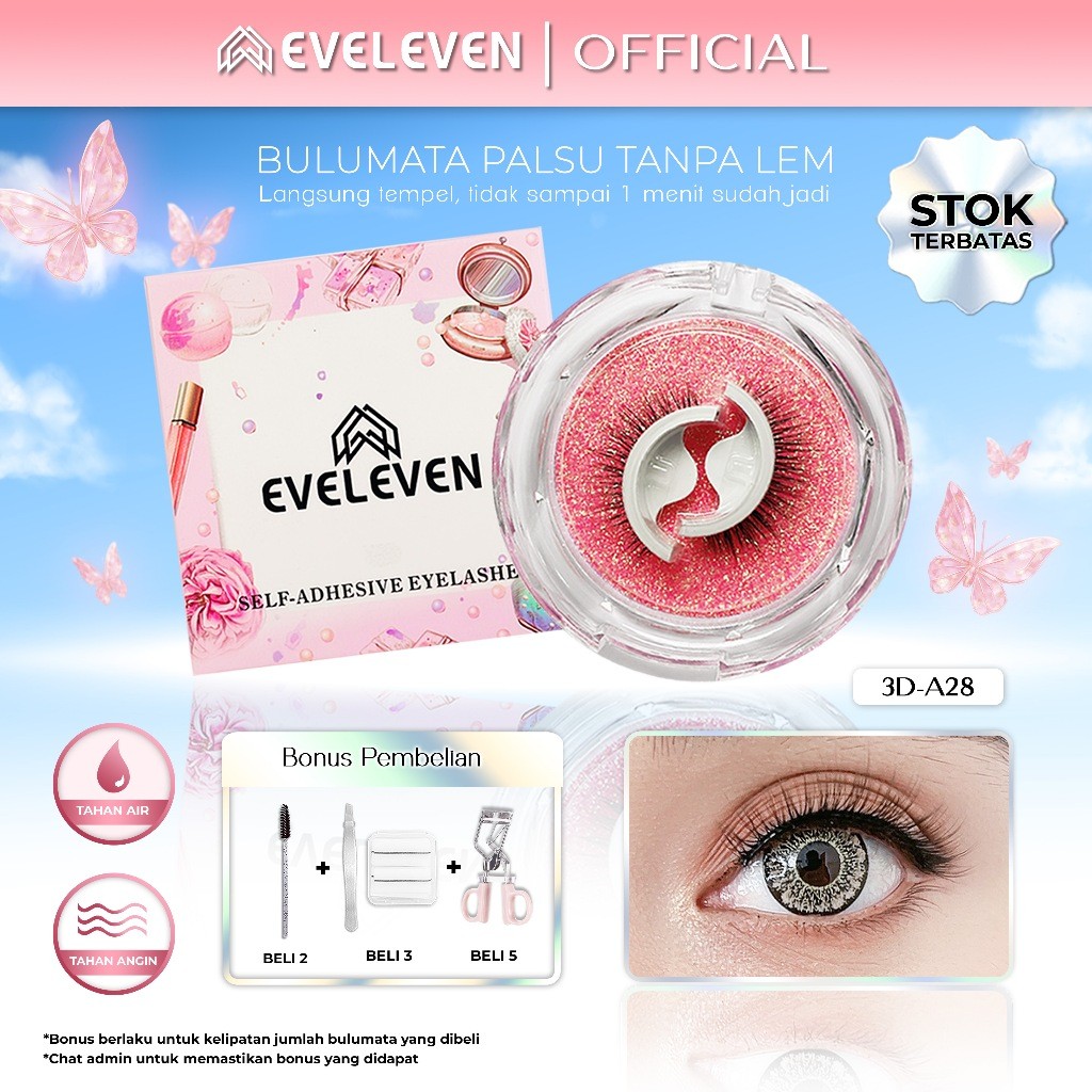 EVELEVEN EVELEVEN Bulu Mata Palsu Natural 3D-A28