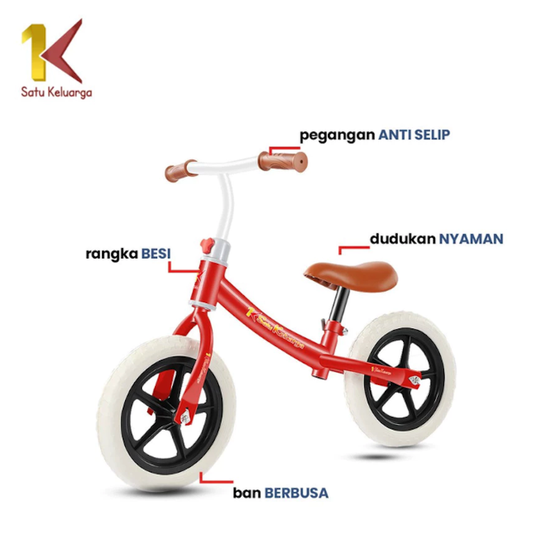 Satu Keluarga Sepeda Keseimbangan Anak 3