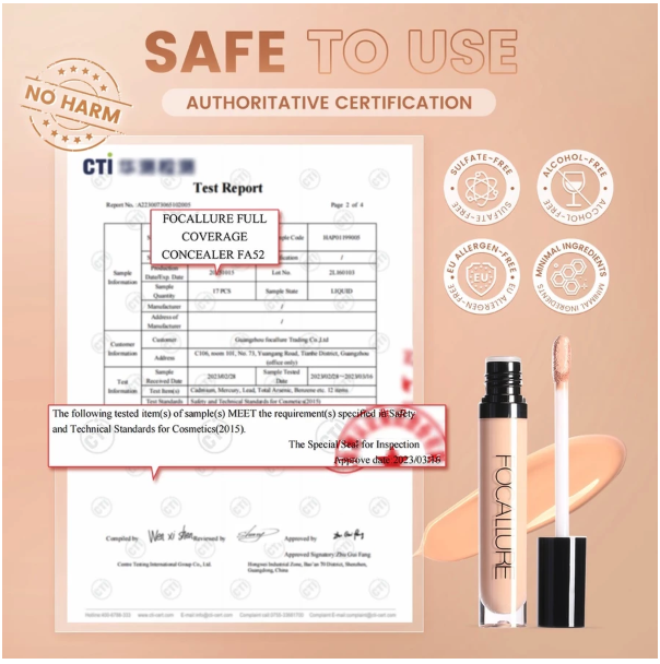 FCL Internasional Indonesia FOCALLURE Full Coverage Concealer Liquid Neutral