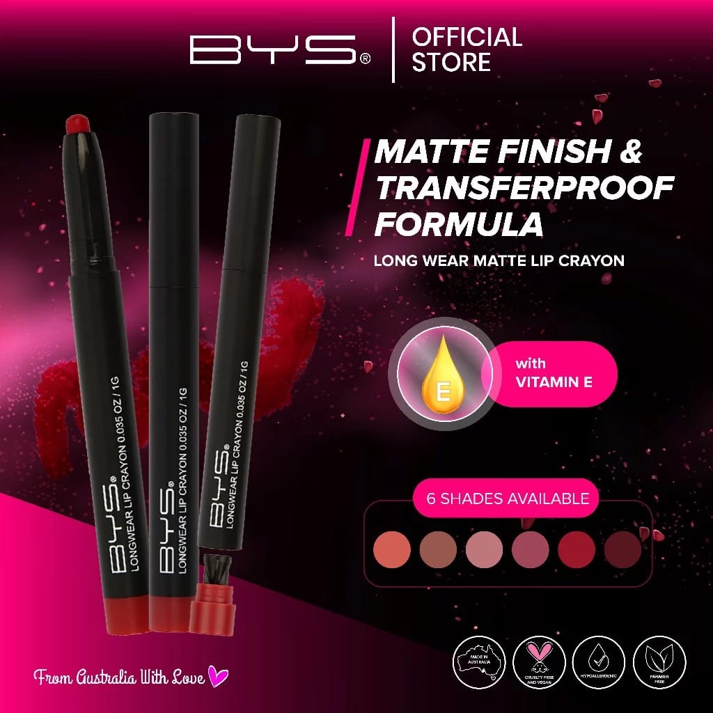 BYS Cosmetics BYS Longwear Matte Lip Crayon M01 Peachy Keen