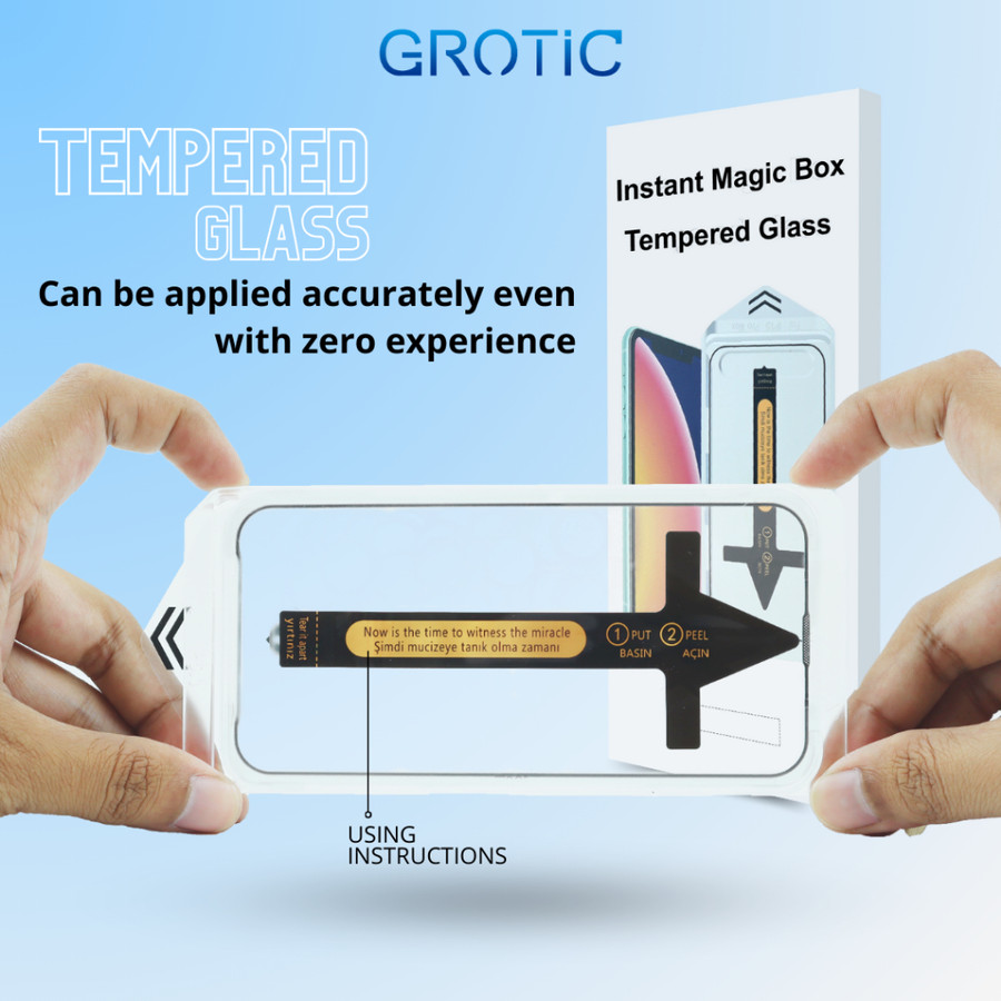  GROTIC Instant Magic Box Tempered Glass