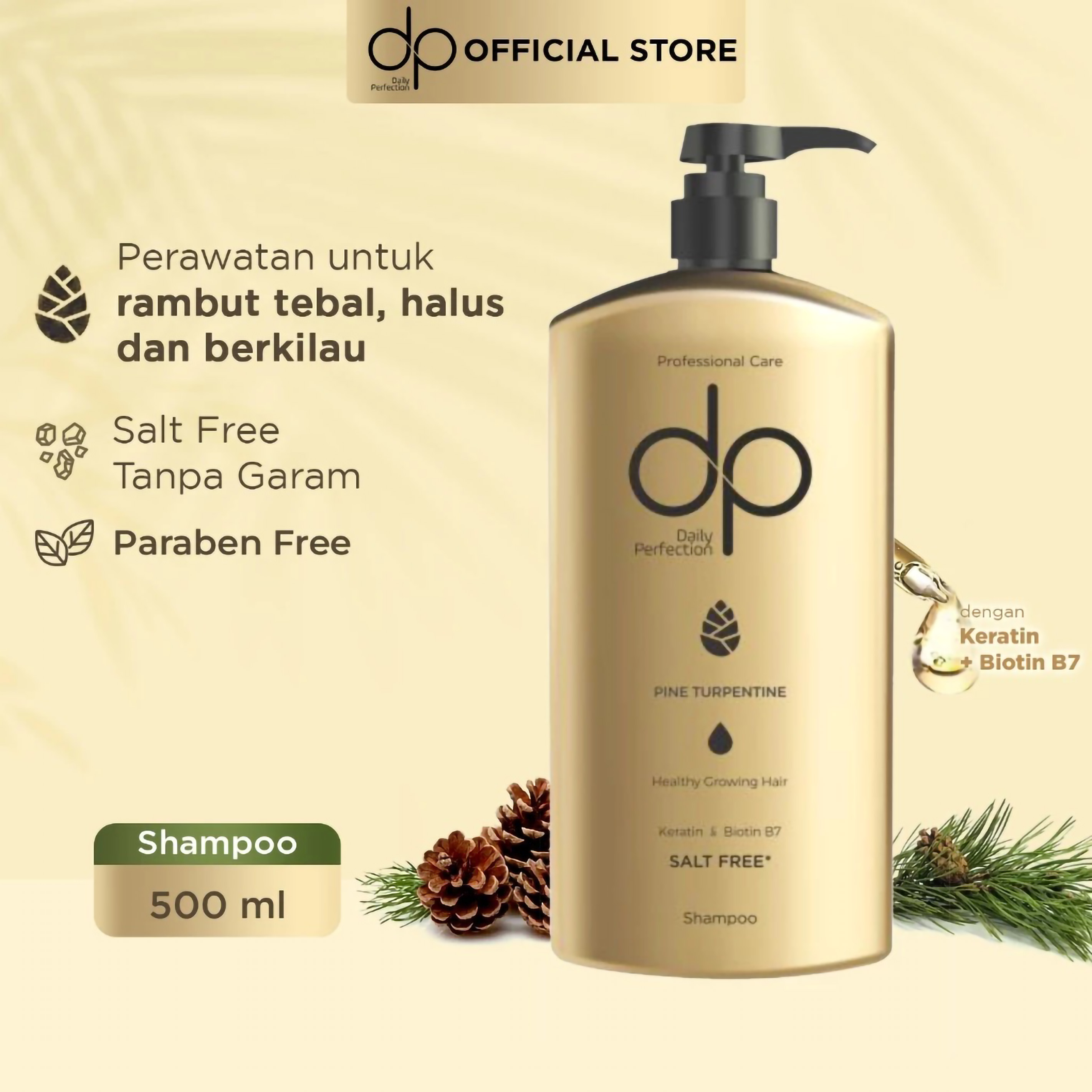 Niaga Warna Persada DP Daily Perfection Pine Turpentine Healthy Growing Hair Shampoo 