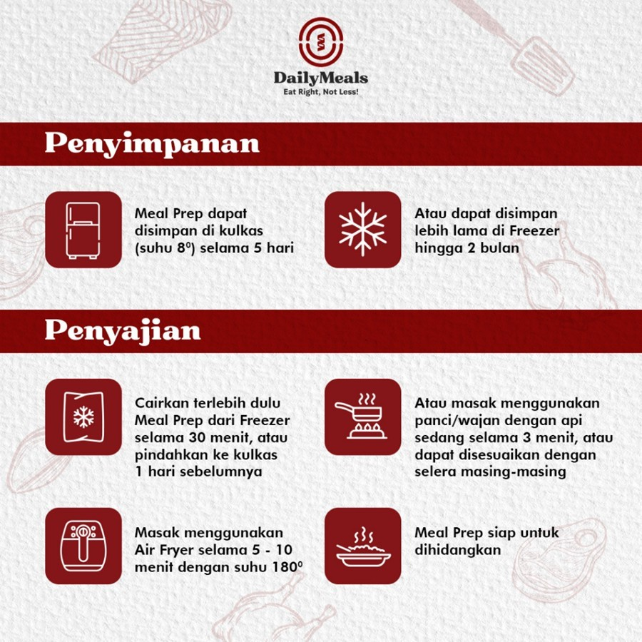 Daily Intake Daily Meals Paket Diet 2 Minggu Chicken, Beef & Salmon