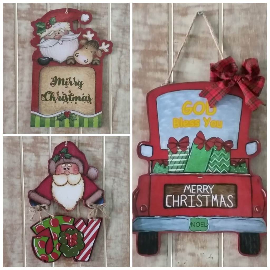 Bantal Murah Bagus Gantungan Pintu Kayu Motif Natal 