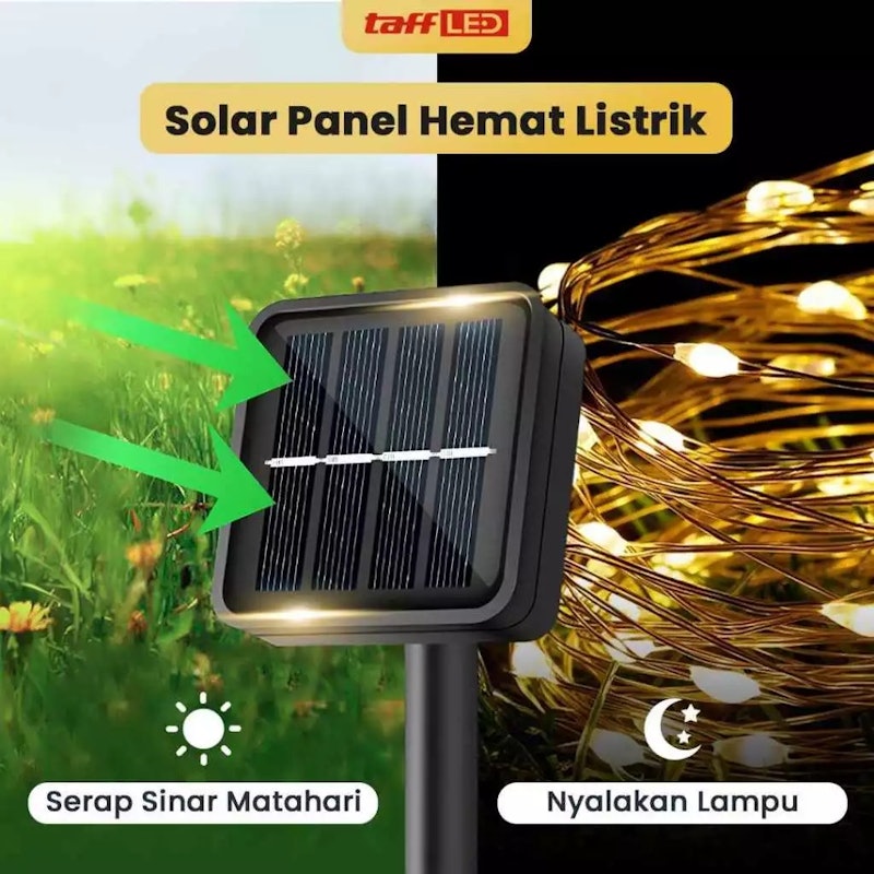 TaffLED Lampu Hias Dekorasi 100 LED with Solar Panel 3