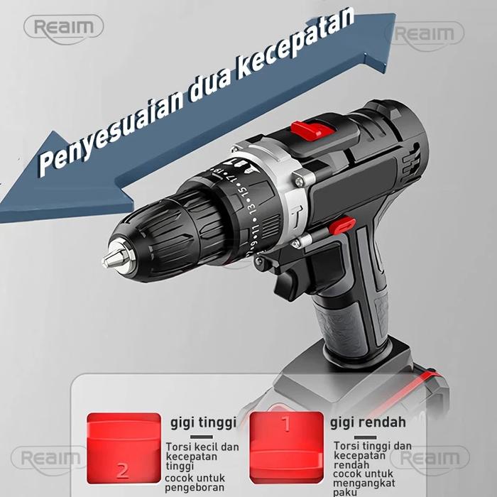 Reaim Cordless Electric Drill 298V 2