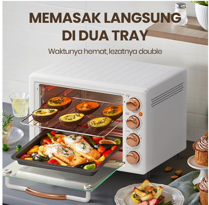 Mecoo Aesthetic Electric Oven 22 Liter