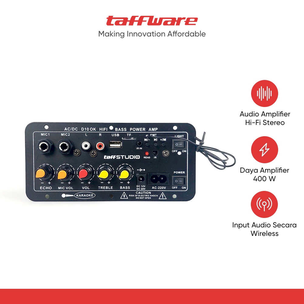 Jakarta Digital Nusantara TaffSTUDIO Board Audio Bluetooth Amplifier D10OK