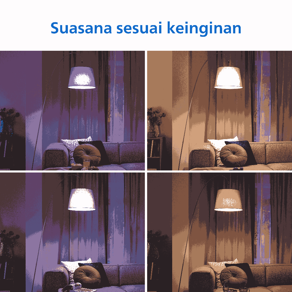 Philips Electronics Philips Lampu Bohlam Smart WiFi LED 13W with Bluetooth Color RGB