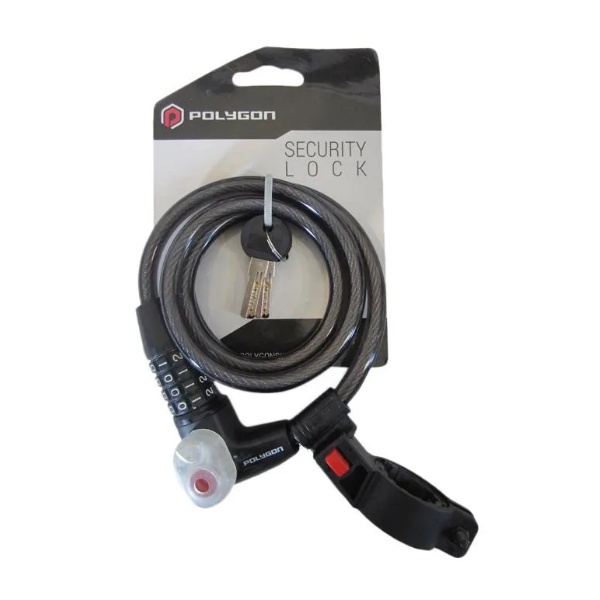 Bikes Lock Spiral with Key, Number, and Light 705916001