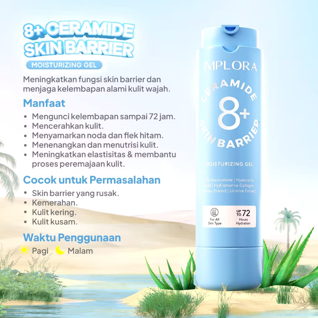 Implora Sukses Abadi Implora 8+ Ceramide Skin Barrier Moisturizing Gel