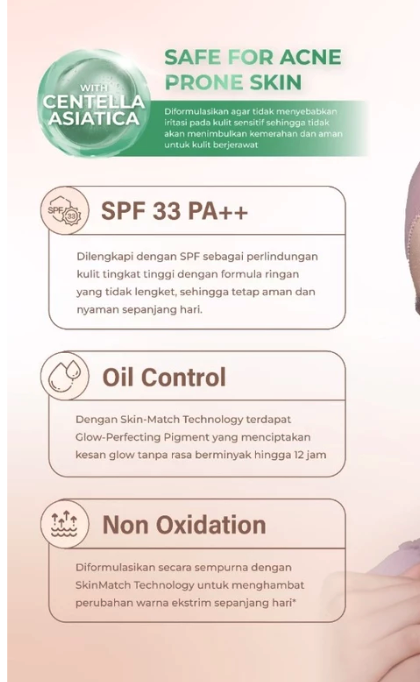 Paragon Technology and Innovation Wardah Colorfit Matte Foundation 52N Almond