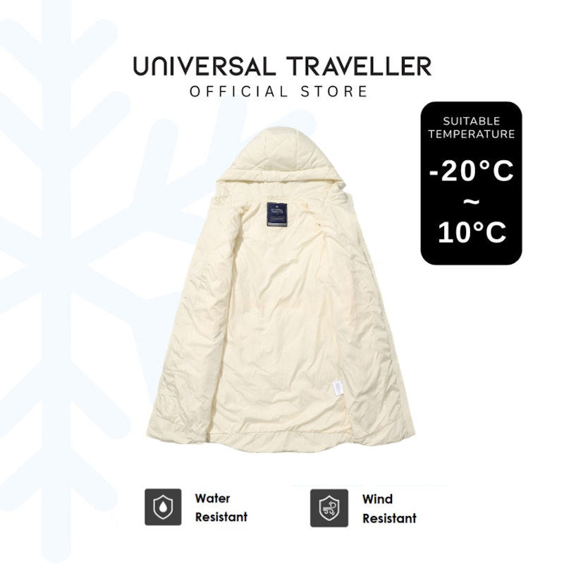 Universal Traveller Women's Elegant Diamond Quilted Down Jacket 4