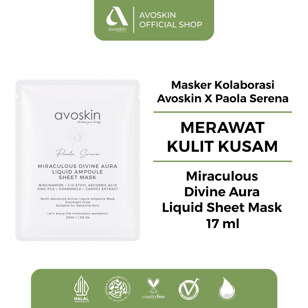 Avoskin Sheet Mask Miraculous Divine Aura