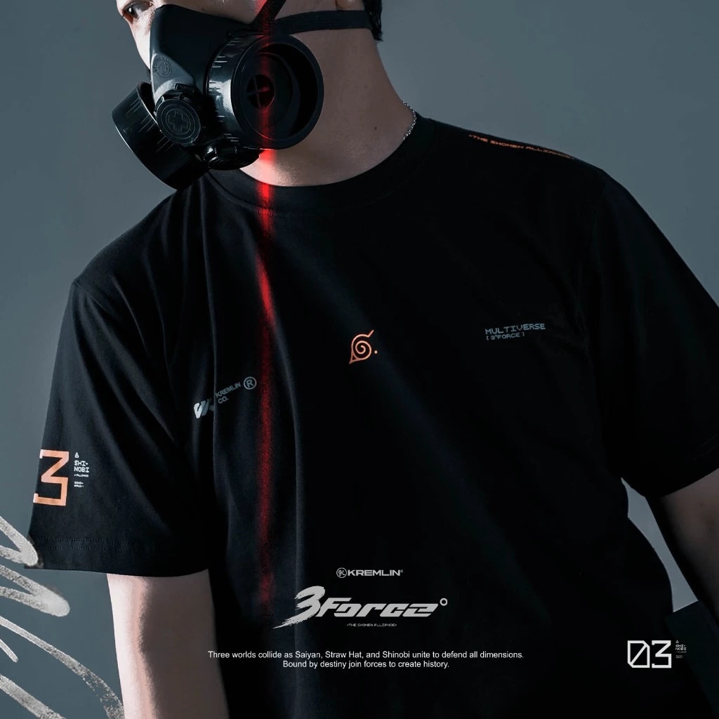  Kremlin T-shirt Triforce Shonen Series Black - Shinobi