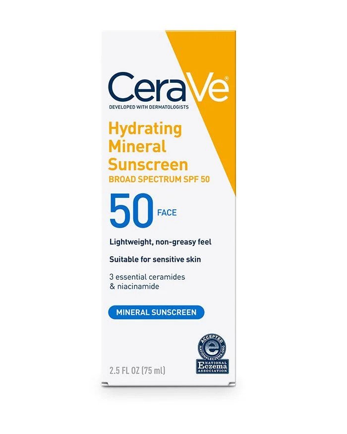 CeraVe® Hydrating Mineral Sunscreen SPF 50 Face Lotion