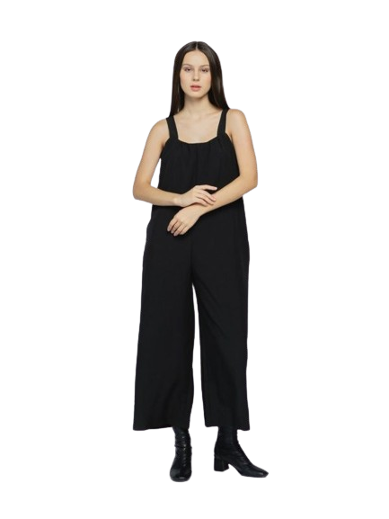This Is April Sabine Wide Leg Black Jumpsuit ｜ 787922