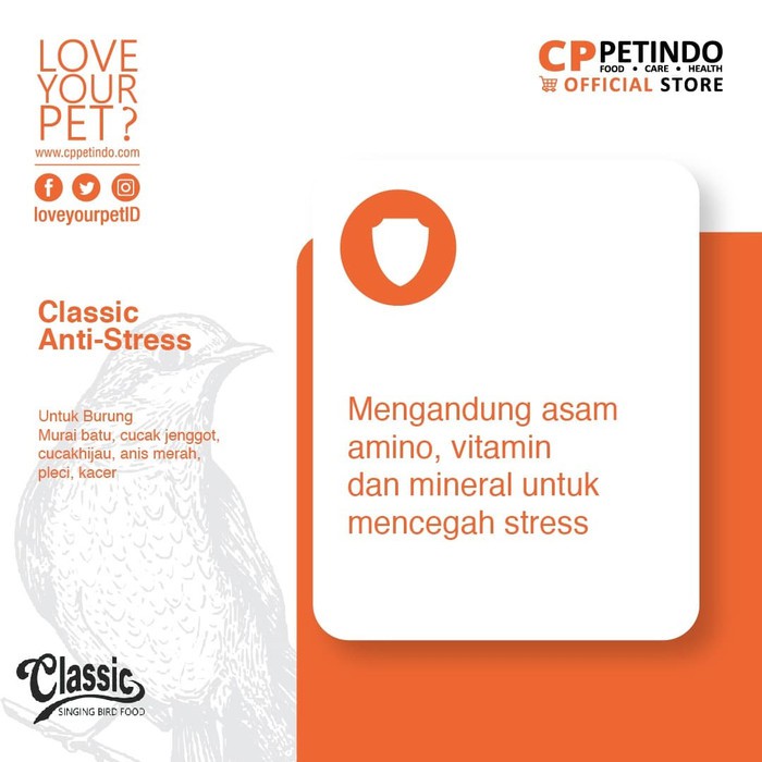 CPPETINDO CP Classic Singing Bird Food