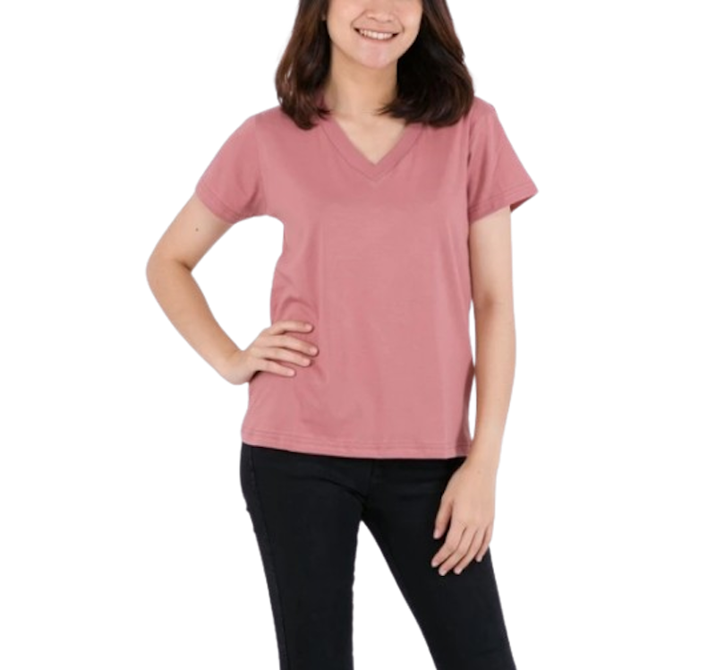 Zalmore Women Vneck Pastel Series T-Shirt 1