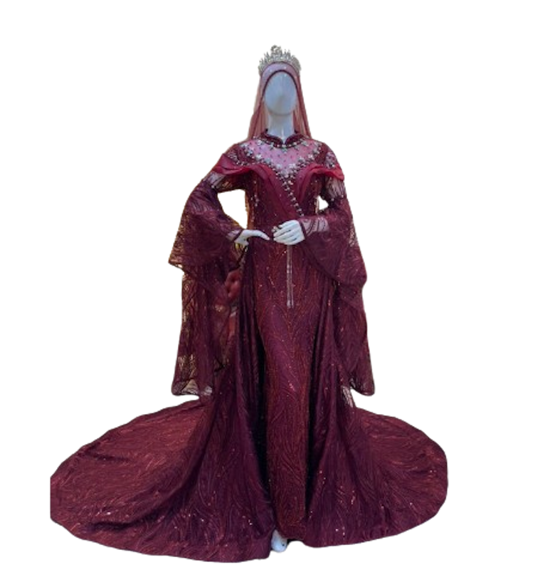 Gaun Pengantin Full Payet Slim Ekor