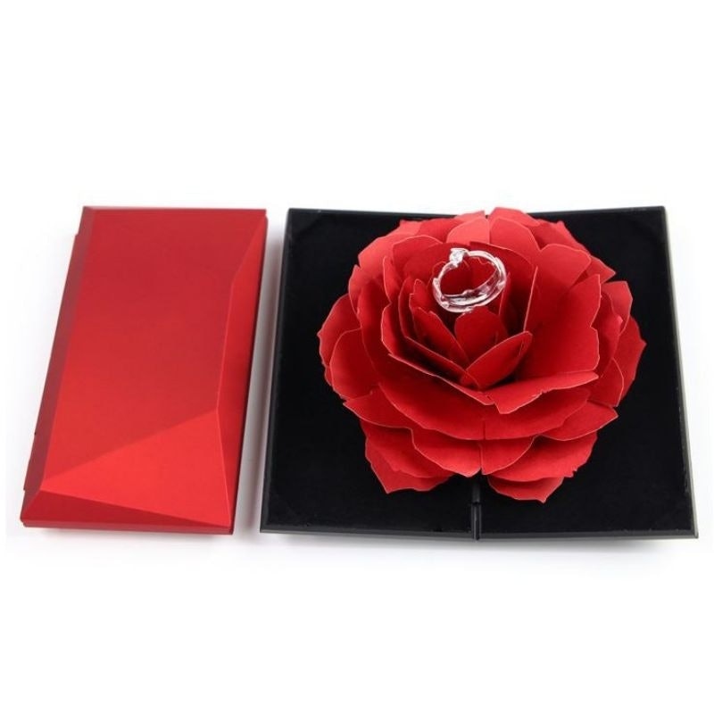 Box Cincin Nikah Lamaran 3D Rose 2