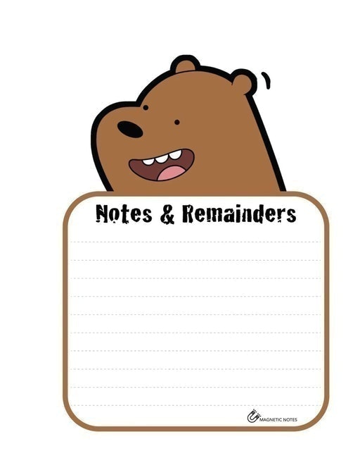  We Bare Bears Magnetic Notes