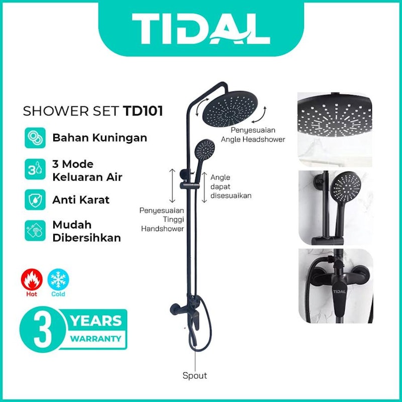 Tidal Paket Shower Tiang Set Mandi Lengkap 5