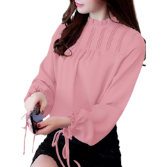 Korean Style Blouse Lengan Panjang