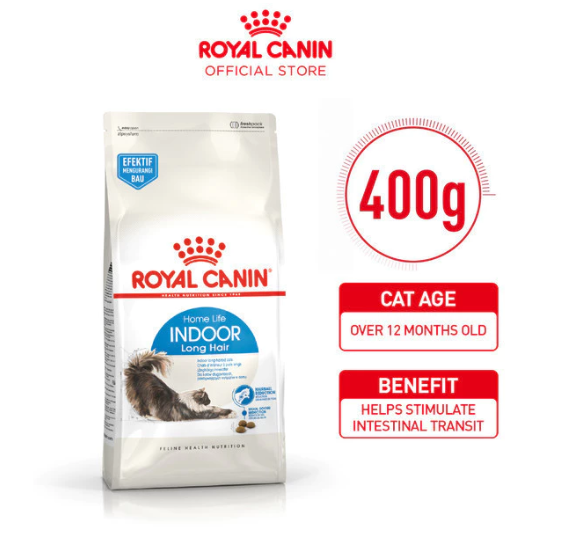 Mars Petcare Royal Canin Indoor Long Hair Dry Cat Food 400 gram