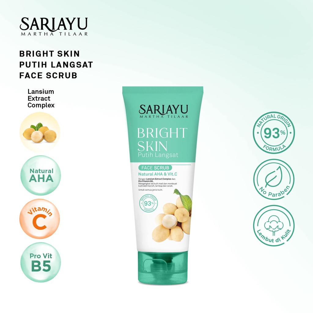 Martina Berto Sariayu Bright Skin Putih Langsat Face Scrub