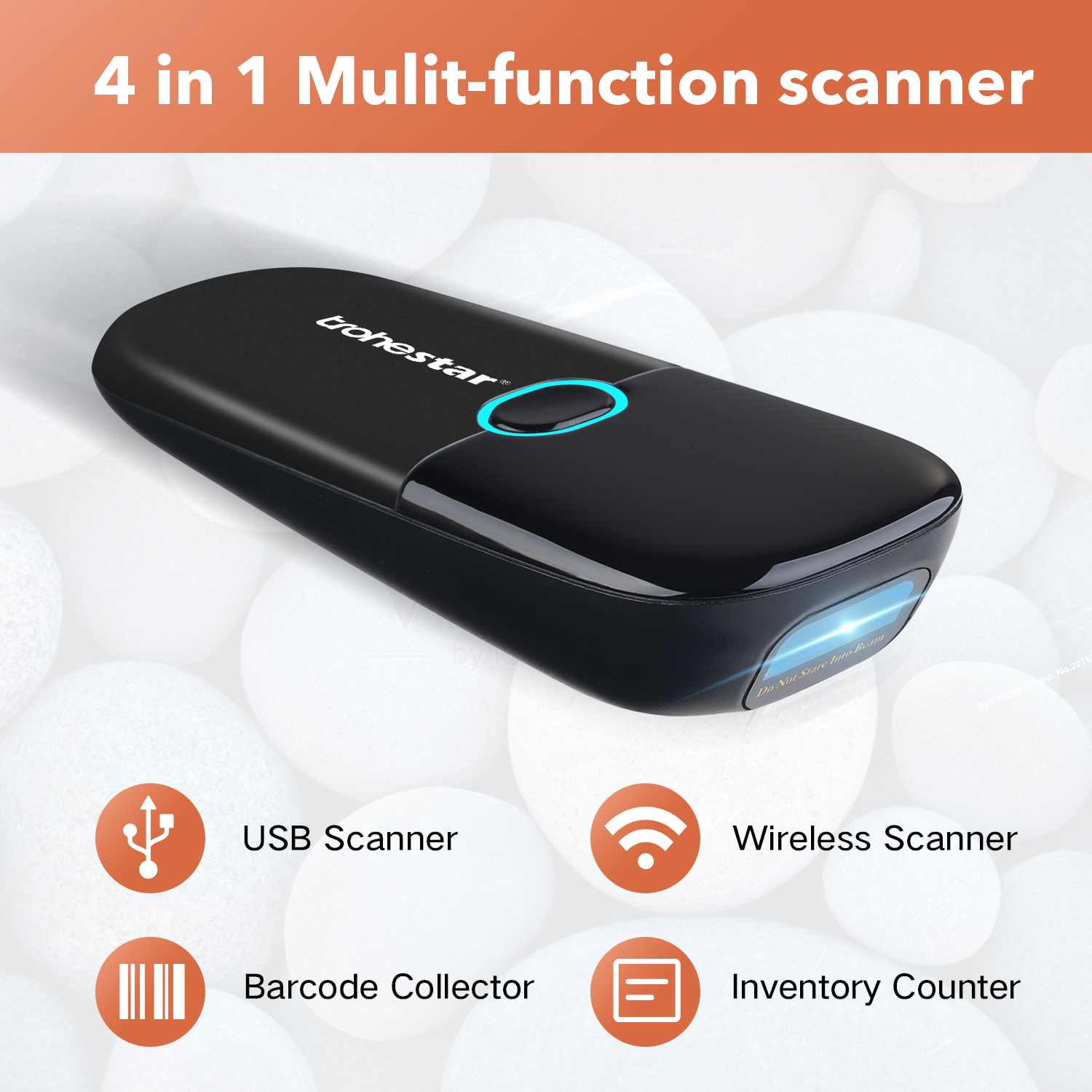 Guangdong Trohe Tech Group trohestar® Mini Bluetooth Barcode Scanner 1D N3