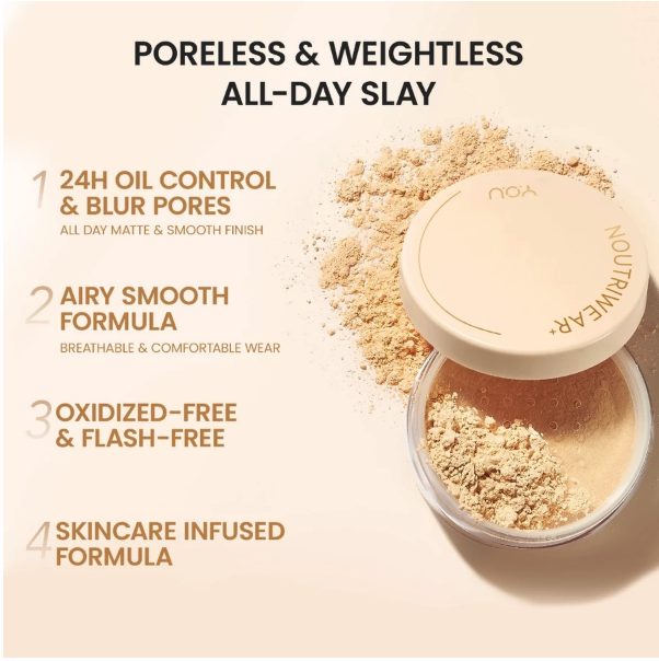 HEBE Beauty Style Y.O.U NoutriWear+ Airy Fit Loose Powder C302 Classic Ivory