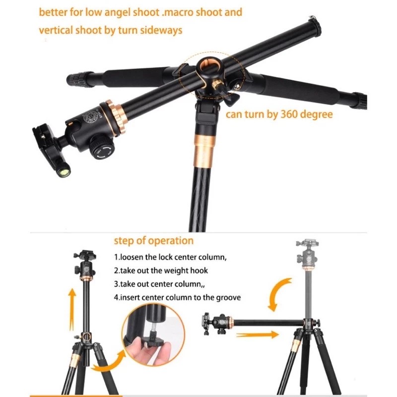 Beike Tripod Monopod & Flat Lay Horizontal  Q999H